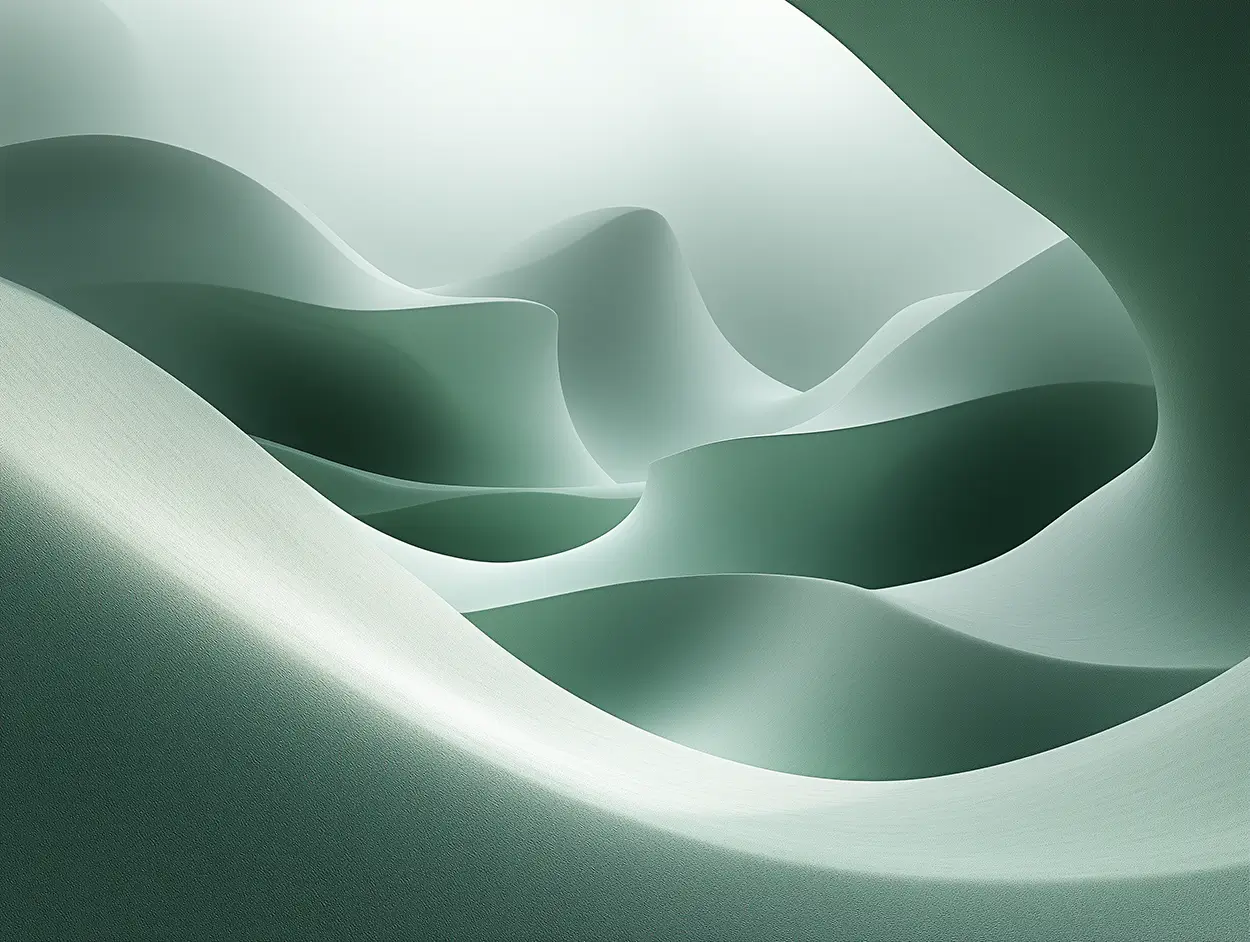 Green curved abstract image